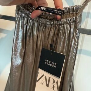 Zara Shiny Silver Skirt